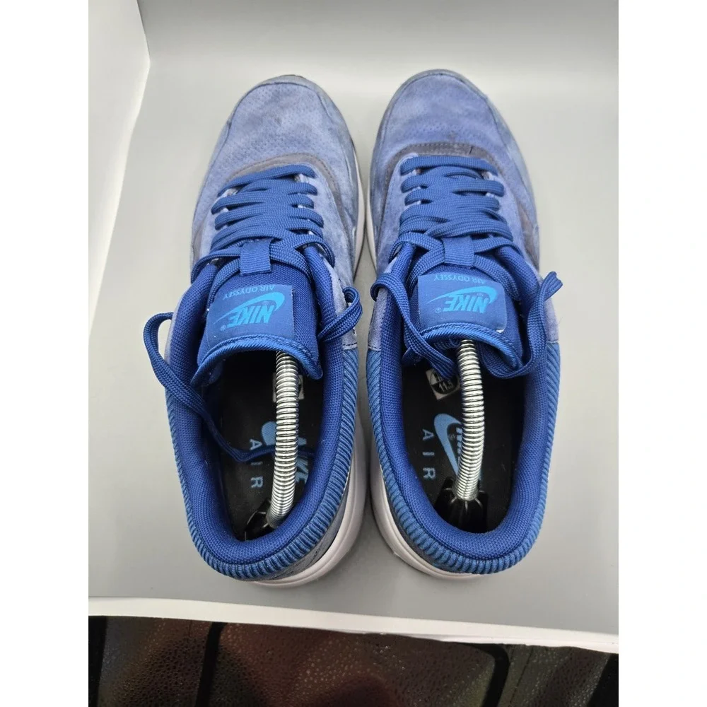 Nike Air Odyssey Leather Gym Blue Gym Running Sneakers 684773-402 Mens Size 11.5